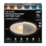 Feit Electric 5-6" Led Recessed Downlight With Night 1 Pack, 75W. Fixed Price $32.59.