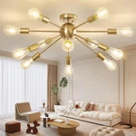 Deyidn 12-LIGHT Gold Sputnik Chandeliers Modern Semi Flush Mount Ceiling Ligh.... Fixed Price $90.39.
