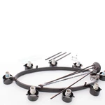 Dvi DVP9028 Oil Rubbed Bronze 8-LIGHT Single Tier Chandelier W/ Opal Glass Shade. Fixed Price $227.99.