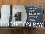 Hampton Bay Evangeline 4.5" 1-LIGHT Modern Bronze Wall Farmhouse Sconce. Fixed Price $19.00.
