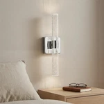2 Pack 17 Inch Chrome Crystal Wall Light Modern Dimmable Sconce Indoor Fixture. Fixed Price $105.99.