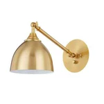 Home Decorator Collection Frolynn One Light Sconce Aged Brass Finish Metal Shade. Fixed Price $19.95.