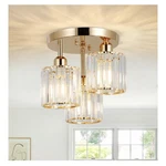 Pauful Crystal Semi Flush Mount Ceiling Rose Gold 3-LIGHT Fixture. Fixed Price $34.99.