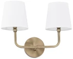Capital Dawson 12" High Aged Brass 2-LIGHT Wall Sconce. Fixed Price $123.20.