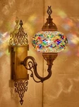 Demmex Turkish Moroccan Tiffany Style Mosaic Wall Sconce Lamp Light Fixture. Fixed Price $64.80.