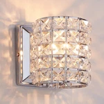 Modern Chrome Crystal Wall Sconces, Elegant Bathroom Vanity Light Fixtures. Fixed Price $39.67.