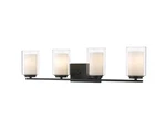 Z-lite 426-4V Willow Light 32"W Bathroom Vanity Black. Fixed Price $199.99.