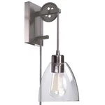 Edis 1-LIGHT Brushed Steel Wall Sconce By Kenroy Home. Fixed Price $49.99.