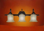 3 Bath Room Vanity Bar Bronze Champagne Scavo Glass Wall Lighting Fixture. Fixed Price $99.99.