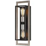 True Fine Sullivan 2-LIGHT Black & Wood Tone Rustic Farmhouse Wall Sconce. Fixed Price $24.69.