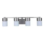 Craftmade 31.25 In. 4-LIGHT Brushed Nickel Vanity W/ Opal Glass Shade. Fixed Price $59.95.