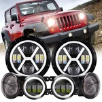 7" Led Headlights Fog Turn Signals Combo For Jeep Wrangler Jk 2007-2018. Fixed Price $109.99.
