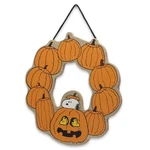 Peanuts Snoopy Jack-o-lantern Halloween Wreath Hanging Wood Wall Decor Fun .... Fixed Price $27.99.