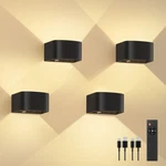 Fulen 4 Pack Motion Sensor Wall Lamp With Remote Control 3 Colors Wireless Wa.... Fixed Price $80.94.