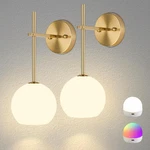 Gold Battery Operated Wall Sconces Set Of 2, Rechargeable Wireless Lights. Fixed Price $105.21.