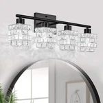 4 Lights Bathroom Vanity Light, Crystal Fixture Over Mirror, M.... Fixed Price $117.43.
