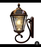 Gama Sonic Solar Outdoor Wall Light, Royal Bulb Exterior Sconce Lamp, Brushed. Fixed Price $119.99.