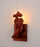 Antsds Retro Decor Wall Sconce With Thinker Statue Face, Red Bronze Mount Light. Fixed Price $115.99.