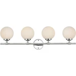 Living District LD7301W33CH Ansley 4 Light Inch Chrome Bath Sconce Wall. Fixed Price $127.60.