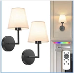 Niorsun Battery Operated Wall Sconce Set Of 2,BLACK Rechargeable Lights Wit. Fixed Price $44.99.