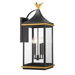 Crystorama Simpson Light Outdoor Sconce, Black/textured Gold SIM-804-MK-TG. Fixed Price $648.00.