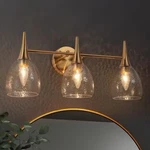 Lnc Brass Vanity 3-LIGHT Linear Gold Bathroom Powder Wall. Fixed Price $59.99.