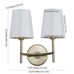 Safavieh Barrett Two Light Wall Sconce, Reduced Price 2172721013 SCN4033B. Fixed Price $58.00.