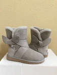 Ugg Mabel Light Grey Classic Bailey Bow Short Boot Usa 11 / Eu 42 Uk 9.5 Nib. Fixed Price $129.00.
