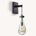 Joyunleo Black Sconces Lighting Lamp With Clear Raindrop Glass Wall.... Fixed Price $89.95.
