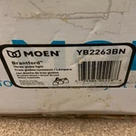 Moen Brantford 3-LIGHT Bathroom Vanity Fixture With Frosted Glass Brushed Nickel. Fixed Price $150.00.