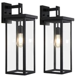 Outdoor Wall Lantern 20 In Waterproof Matte Black Porch Light Pack Tewei Large. Fixed Price $259.99.
