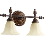 Quorum 5157-2-44 Rio Salado 2-LIGHT Bath Vanity In Toasted Sienna/mystic Silver. Fixed Price $199.00.