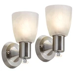 Sconces Set Of 2, Brushed Nickel Vanity Lights For Bathroom, Modern Wall.... Fixed Price $49.70.