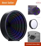 Infinity Mirrors Tunnel Light 3D Led Wall Desk Lamp For Decor. Fixed Price $35.98.