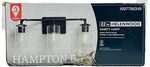 Home Decorators Collection Helenwood 22 In. 3-LIGHT Matte Black Bathroom Vanity. Fixed Price $29.99.
