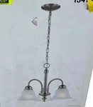 Project Source Fallsbrook 3-LIGHT Chandelier Brushed Nickel, Frosted Glass. 75. Fixed Price $22.36.