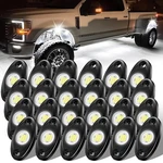 24 Pods White Rock Lights, 6000K Pure Super Bright Wide Angle IP68 Wate.... Fixed Price $127.68.