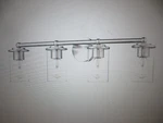 Z-lite Thayer 30.75 In. 4-LIGHT Brushed Nickel Vanity W Clear Glass Shade. Fixed Price $104.45.