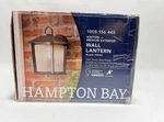 Hampton Bay Ashton Black Outdoor Wall Lantern Seeded Glass Sconce Light. Fixed Price $34.16.