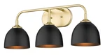 Golden Lighting 6956-BA3 Blk Zoey 25"W Vanity Olympic. Fixed Price $219.99.