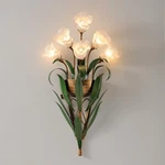 Vintage Nordic 6 Lights Glass Wall Lamp Rural Leaves Mount Sconce Home Deco. Fixed Price $92.97.