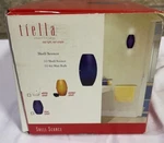 Tiella Glass "shell Sconce" Light Fixtures, Blue, Wall Mount. Fixed Price $24.99.