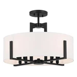 8 Light Semi-flush MOUNT-14.5 Inches Tall And 20 Wide-black Finish. Fixed Price $338.95.