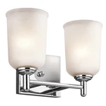 Kichler 45573 Chrome Shailene 12.5"W 2-LIGHT Bathroom Vanity. Fixed Price $87.98.