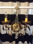 Rare Original Schonbek Wall Sconce Lighting With Drop Vintage Crystals. Fixed Price $255.00.