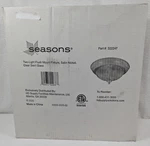 Seasons Two- Light Flush Mount Fixture Satin Nickel Alabaster Style Glass. Fixed Price $24.95.