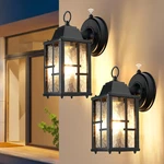 Waterproof Dusk To Dawn Outdoor Wall Lights, Black Lanterns, 2-PACK. Fixed Price $79.99.
