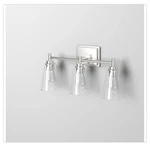 Hampton Bay HB3681-35 Wakefield 22" 3-LIGHT Brushed Nickel Vanity+clear Glass. Fixed Price $36.99.