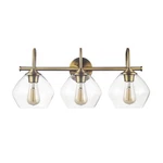 Globe Electric 63000103 26" 3-LIGHT Vanity Fixture, Brass Finish, Clear Glass.... Fixed Price $164.13.