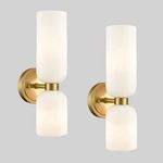 Deynite Gold Wall Sconces Set Of Two 2-LIGHT Modern 3.93"(W)*14.2".... Fixed Price $209.98.